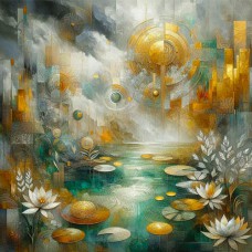 INSPIRAZIONS GREETING CARD Lotus River